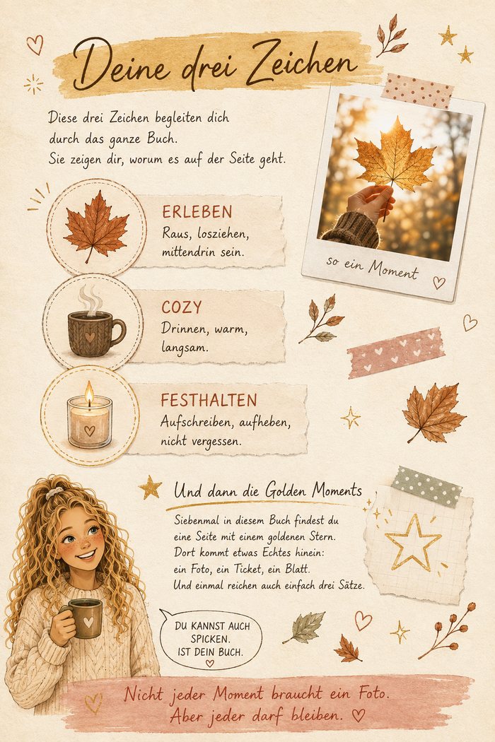 COZY AUTUMN, Seite 7: Meine drei Zeichen