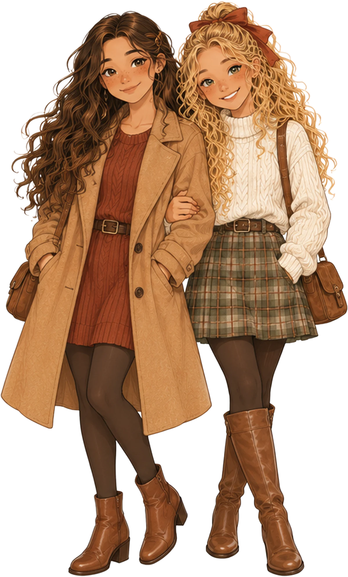 Mila und Liv Arm in Arm